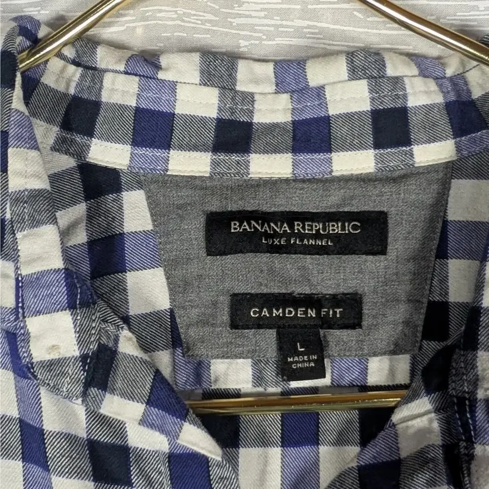 Banana Republic Button Down Shirt Mens Large Camden Fit Shirt Lot/Bundle of 2